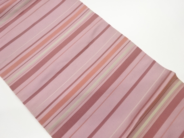 横縞模様織出し袋帯